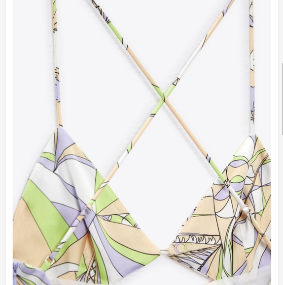 ZARA SATIN EFFECT MINI DRESS - Picture 6 of 7